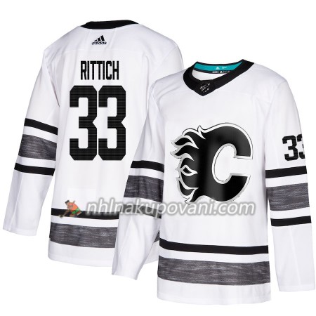 Calgary Flames Dresy David Rittich 33 Bílá 2019 NHL All-Star Adidas Authentic - Pánské Calgary Flames Dresy David Rittich 33 Bílá 2019 NHL All-Star Adidas Authentic - Pánské